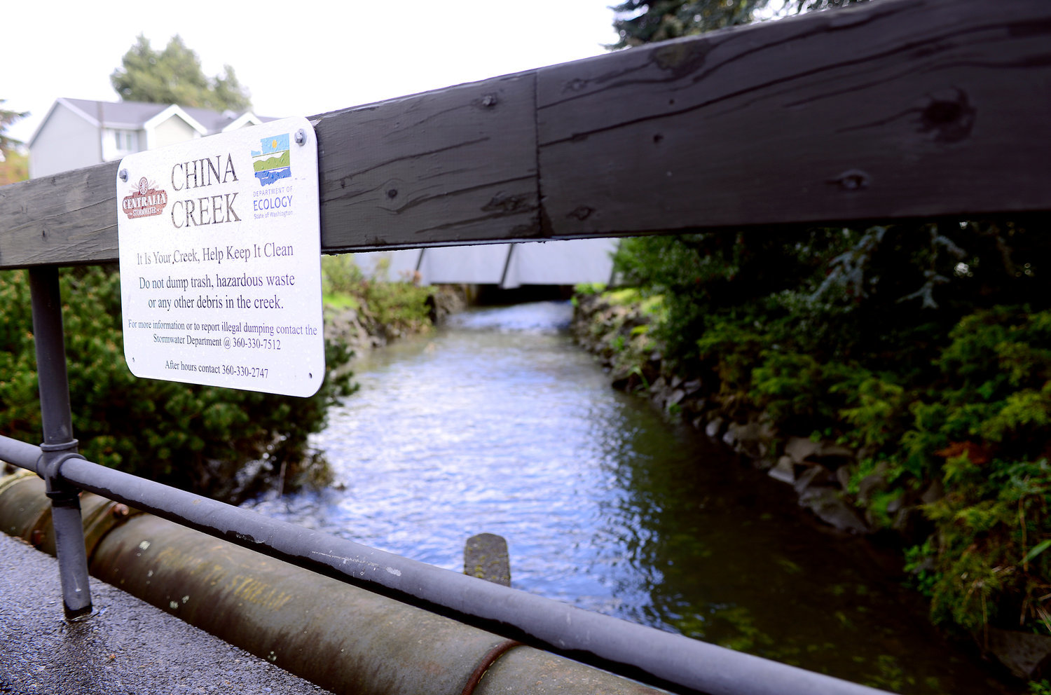China Creek is pictured in this Chronicle file photo. A new gage has been installed on the creek, which runs through Centralia.